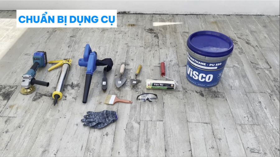 Hướng Dẫn Thi Công Chống Thấm Visco PU Cho Sàn Mái Lộ Thiên