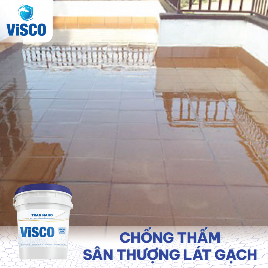 Sơn Chống Thấm Trong Suốt ViSCO - Chống Thấm Nhà Vệ Sinh, Phòng Tắm, Nền Gạch Men và Tường Đứng Hiệu Quả