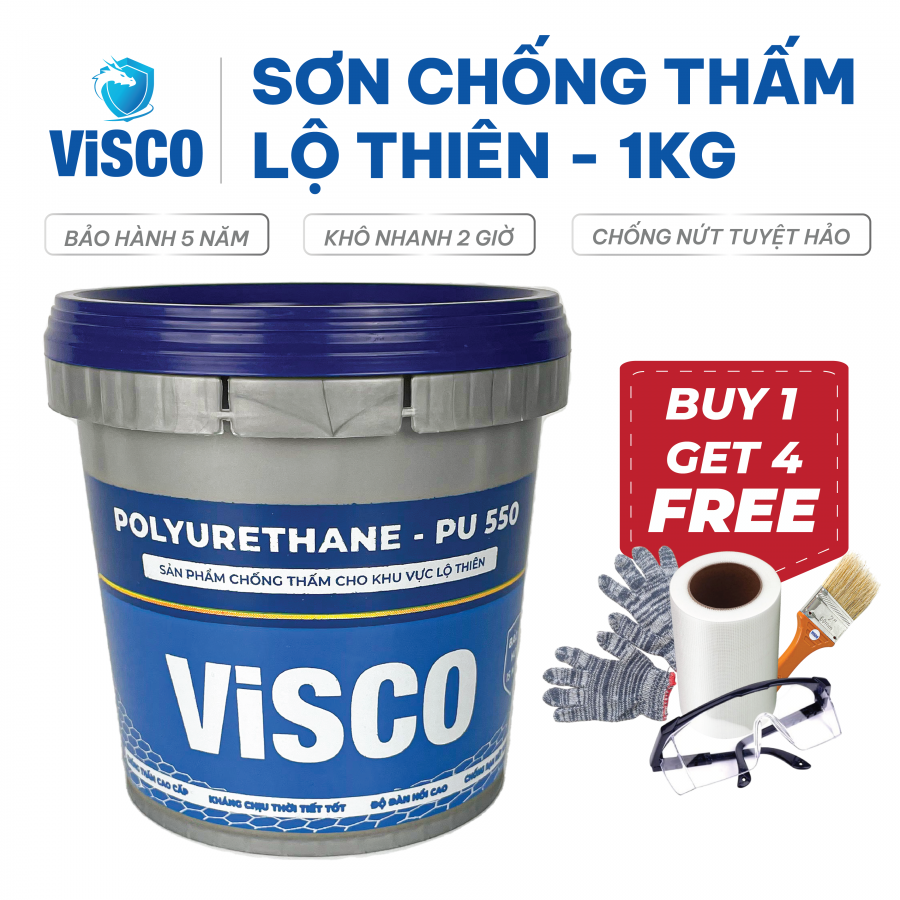 Sơn Chống Thấm Visco PU, Sơn Chống Thấm Cao Cấp Chống Thấm Mọi Bề Mặt Sơn Chống Thấm Visco VN