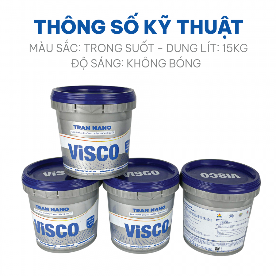 Sơn Chống Thấm Cao Cấp Visco Trong Suốt, Sơn Chống Thấm Nhà Tắm Nền Gạch Sơn Chống Thấm Visco VN