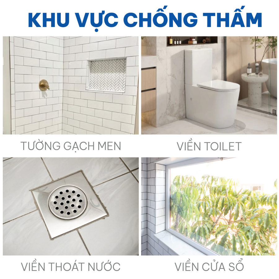 Sơn Chống Thấm Cao Cấp Visco Trong Suốt, Sơn Chống Thấm Nhà Tắm Nền Gạch Sơn Chống Thấm Visco VN