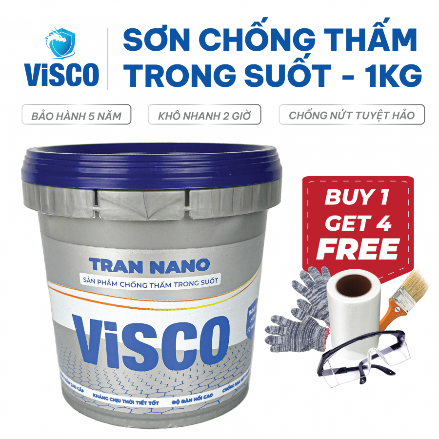 Sơn Chống Thấm Trong Suốt Visco, Sơn Chống Thấm Cao Cấp Nhà Vệ Sinh Phòng Tắm Sơn Chống Thấm Visco VN