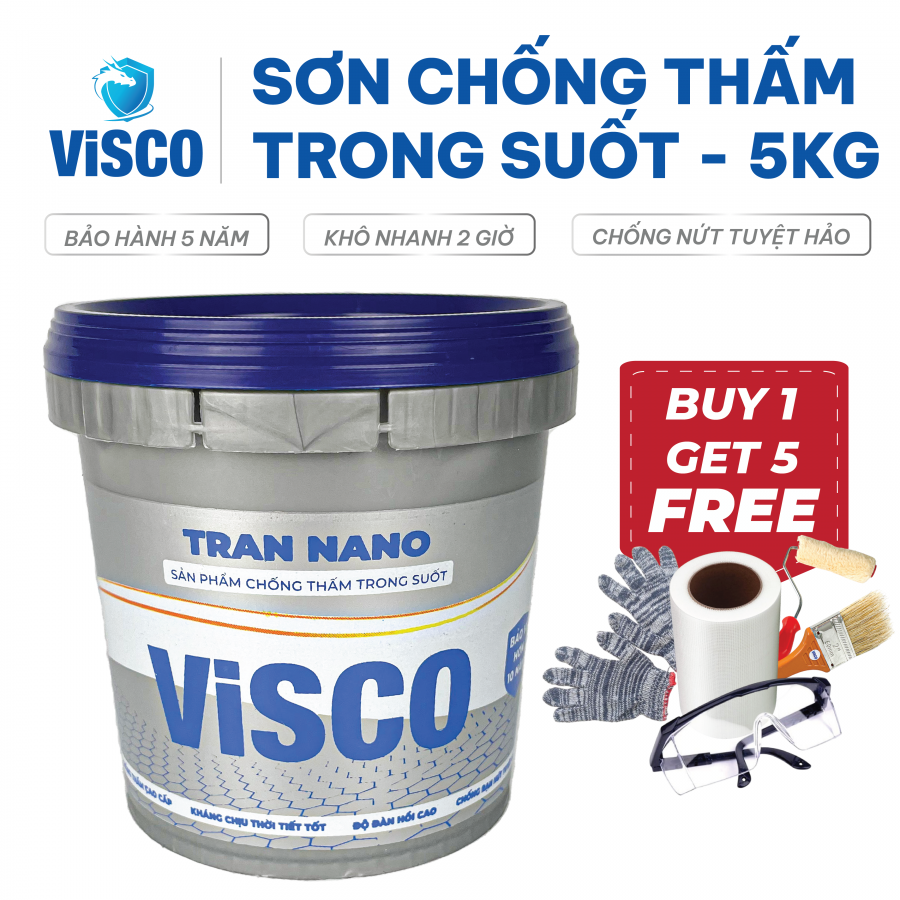 Sơn Chống Thấm Visco Trong Suốt, Sơn Chống Thấm Phòng Tắm Tường Đứng Gạch Men Sơn Chống Thấm Visco VN
