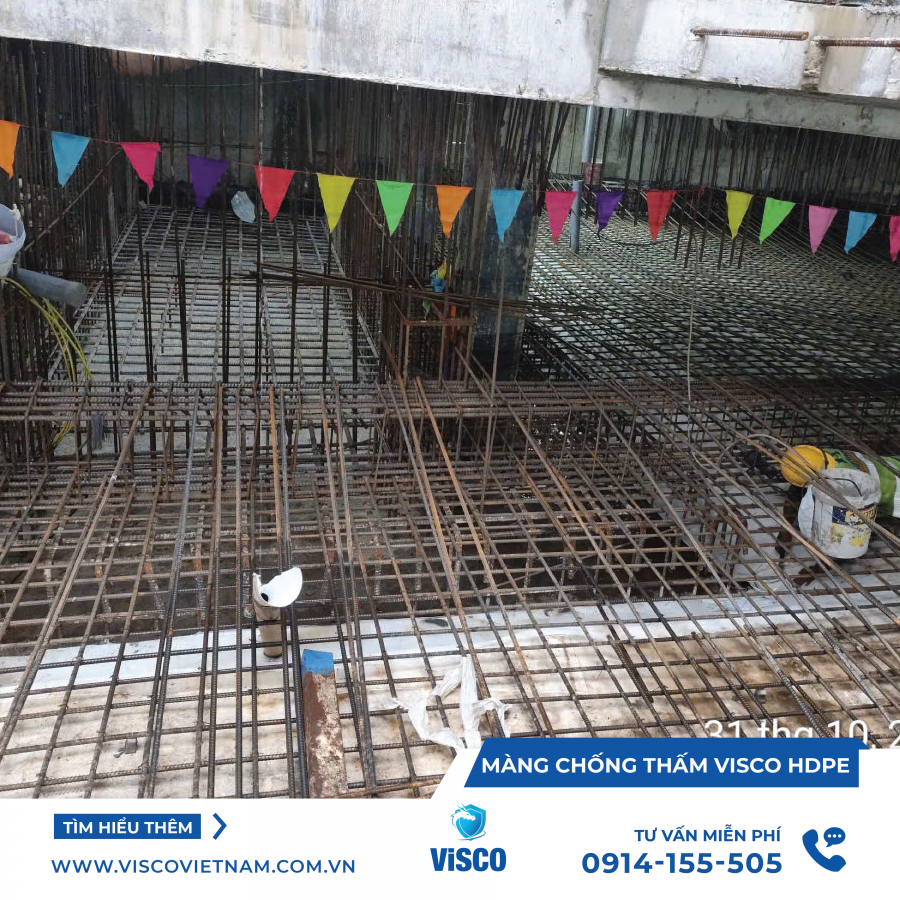 Màng Chống Thấm VISCO HDPE 12L (20x1m²) – Giải Pháp Chống Thấm Hiệu Quả, Bền Bỉ Trên 50 Năm