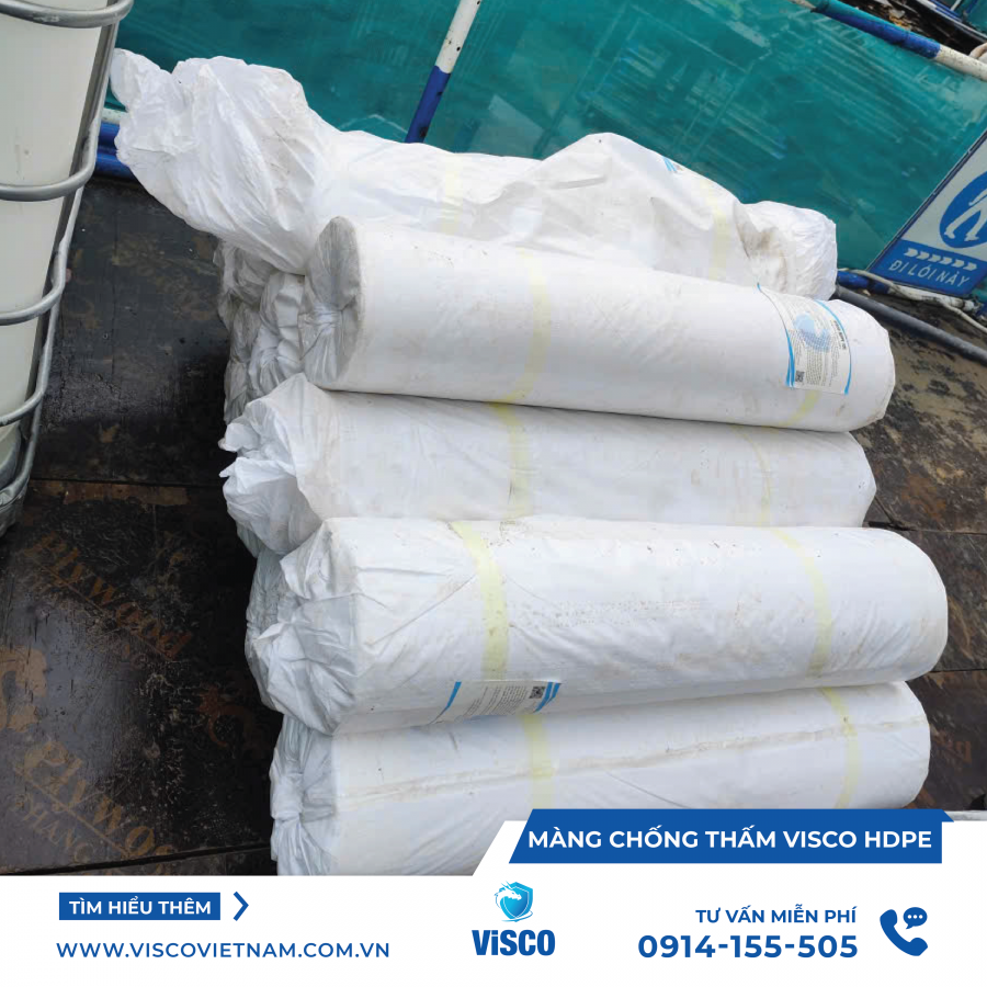 Màng Chống Thấm VISCO HDPE 12L (20x1m²) – Giải Pháp Chống Thấm Hiệu Quả, Bền Bỉ Trên 50 Năm