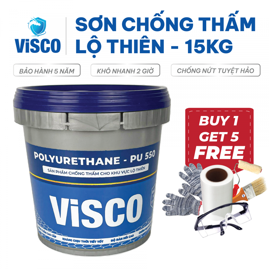 Sơn Chống Thấm Lộ Thiên Visco PU 15kg