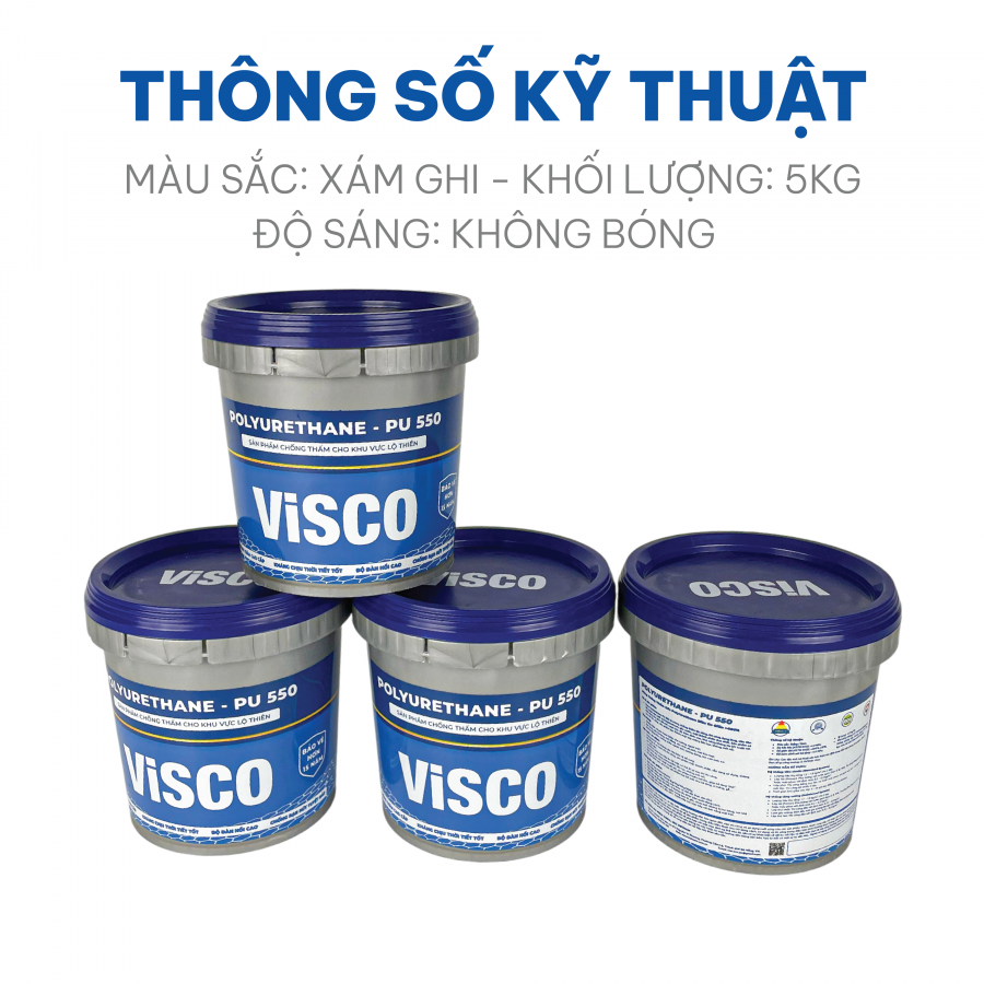 Sơn Chống Thấm Lộ Thiên Visco PU 5kg