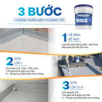 Chống thấm sân thượng cùng Visco PU - 3 bước cụ thể