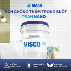 Sơn Chống Thấm Trong Suốt ViSCO - Chống Thấm Nhà Vệ Sinh, Phòng Tắm, Nền Gạch Men và Tường Đứng Hiệu Quả