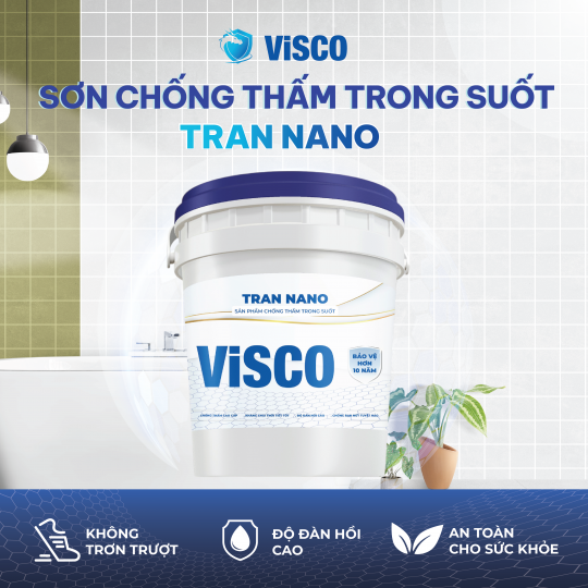 Sơn Chống Thấm Trong Suốt ViSCO - Chống Thấm Nhà Vệ Sinh, Phòng Tắm, Nền Gạch Men và Tường Đứng Hiệu Quả