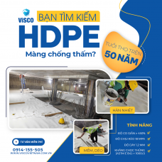 Màng Chống Thấm VISCO HDPE 12L (20x1m²) – Giải Pháp Chống Thấm Hiệu Quả, Bền Bỉ Trên 50 Năm